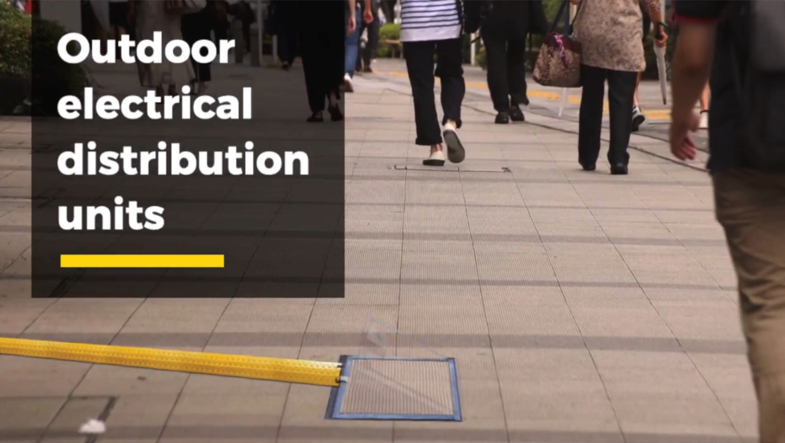 Video showing outdoor electrical distribution units in city locations